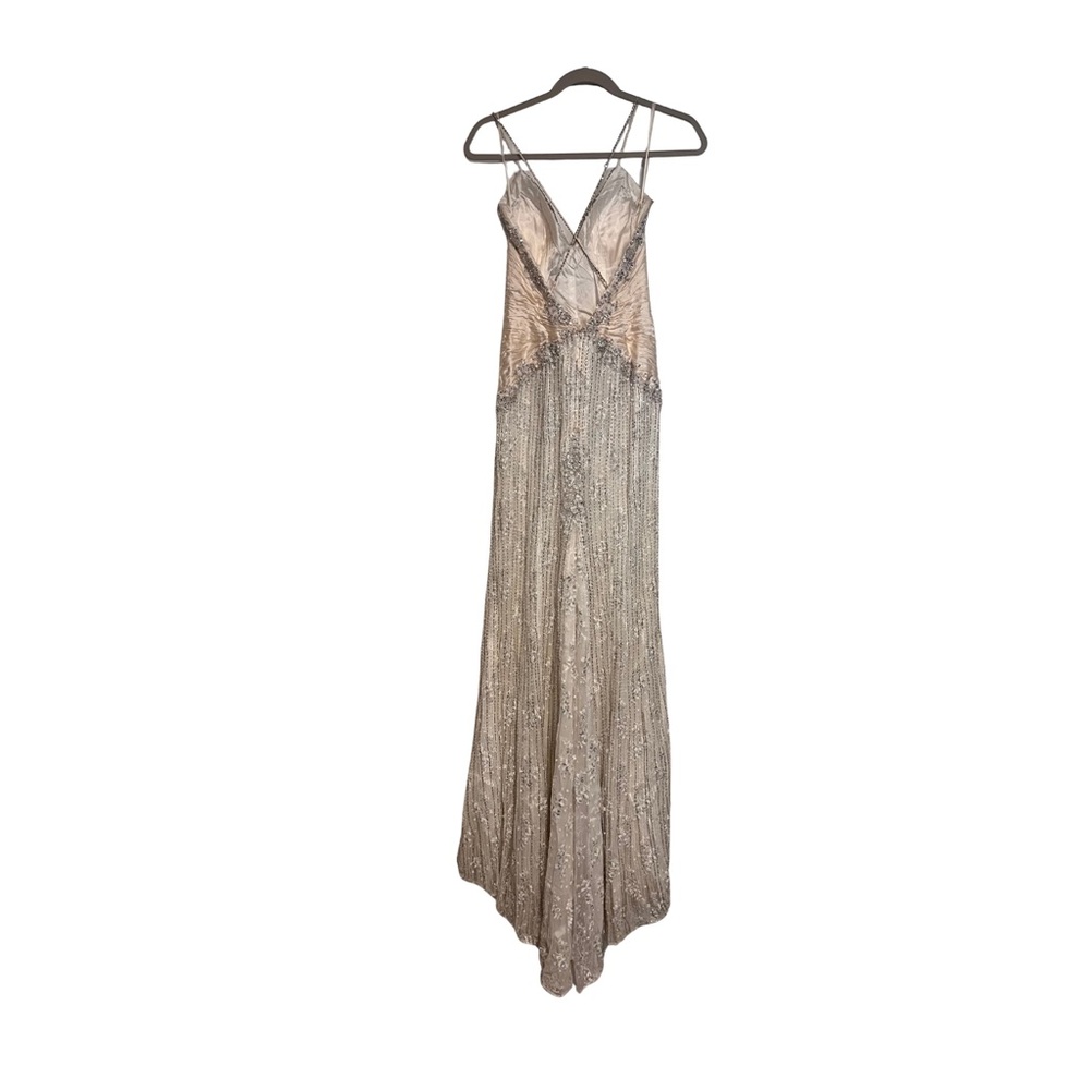 Elegant Champage/white Evening Gown